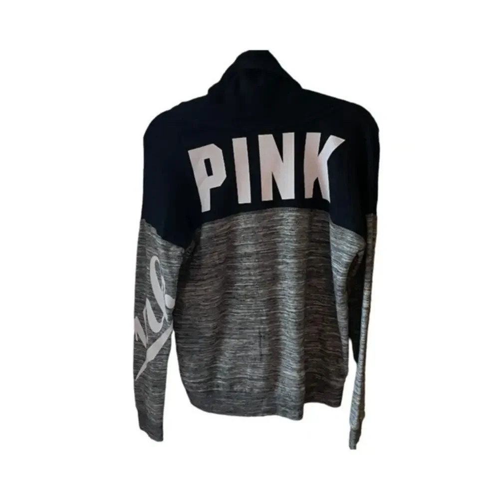 PINK Logo Victoria's Secret Womens Long Sleeve Pullover Size Small Athletic